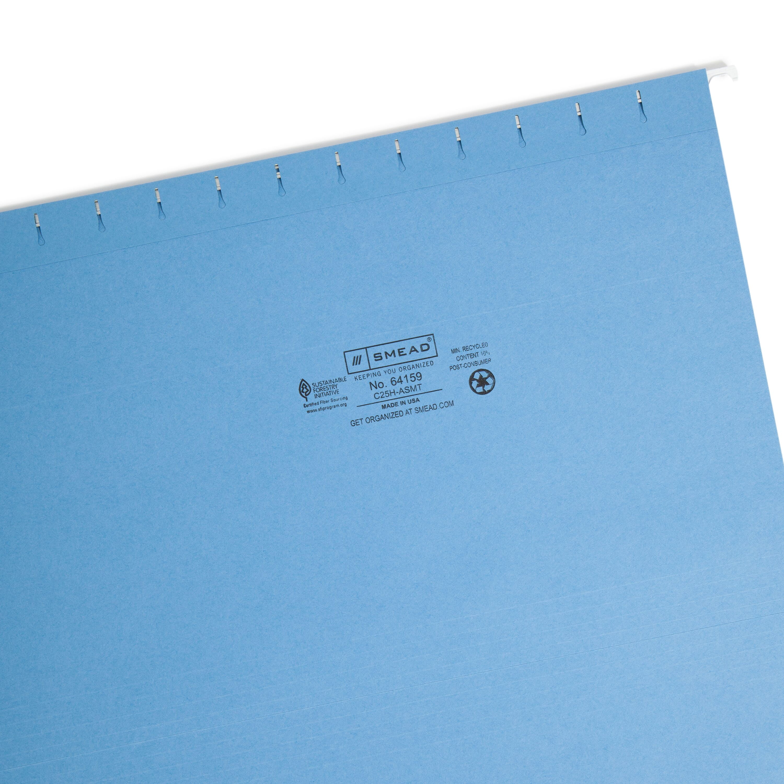 Smead Colored Hanging Folders 1/5 Cut Tabs Asst 25/BX Legal