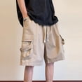 thumbnail image 2 of Summer Men's Cargo Shorts 2024 New Outdoor Multi-Pocket Basketball Casual Loose Work Pants Male Drawstring Y2k Bermuda Hombre, 2 of 5