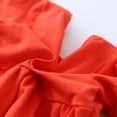 thumbnail image 4 of XYIJANI Girls Skater Dress Kids Toddler Baby Girls Autumn Summer Solid Cotton Long Ruffle Sleeve Princess Dress Clothes Girls Maxi Dress Size 14-16 Girls Dresses Size 8 (Red,80), 4 of 5