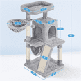thumbnail image 3 of Yaheetech 40-in Multi-Level Cat Tree Tower with Condo, Light Gray, 3 of 10