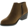 thumbnail image 2 of Soda Women's Massen Distress Faux Suede Leather Round Toe Heel Ankle Boot, 2 of 4