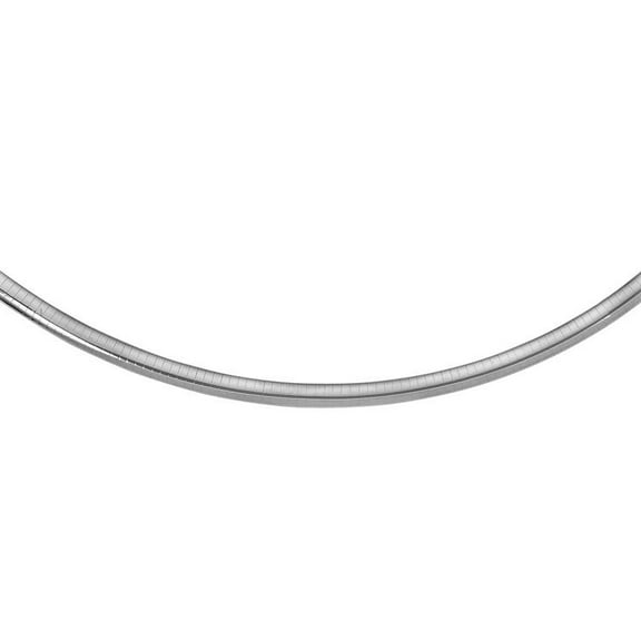 Sterling Silver Classic Omega Chain Necklace (6.0mm) 18 in