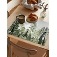 thumbnail image 3 of Placemats Set of 6, Cotton Linen Heat Table Mats Non-Slip Washable Green Pine Tree Forest Watercolor Hand Drawn Placemat for Holiday Banquet Dining Kitchen Table Decor, 3 of 6