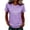 Purple, variant on 250 Anniversary Usa Shirt Summer Tops for Women Graphic Tees Stylish Printed Short Sleeve Round Neck Comfortable Casual Daily Everyday Wear