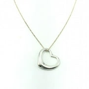 Pre-Owned Tiffany & Co. Heart Elsa Peretti Silver Necklace (Good)