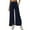 Navy, variant on Yuanlook Women's Wide Leg Lounge Pants Split Hem Casual Baggy High Waisted Sweatpants with Pockets S-XXL