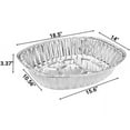 thumbnail image 2 of VeZee Extra Large Heavyduty Disposable Durable Turkey Roaster Aluminum Pans, Oval Shape for Chicken, Meat, Brisket, Roasting, Baking, Recyclable ALONG WITH ONE FREE 3PCS BASTING SET: 20 Pans, 2 of 7