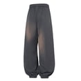 thumbnail image 5 of Afuyipoi Mens Jogger Pants Drawstring Elastic Waist Cuffed Ankle Casual Trousers Dark Gray Size XL, 5 of 10