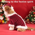 thumbnail image 4 of YOHAVEN Christmas Dog Costume, Father Christmas Puppy Outfit for Small Dogs, Soft Breathable Holiday Shirt for Dachshund Chihuahua Teddy Poodle, Christmas Pajamas, 4 of 6