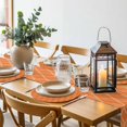 thumbnail image 6 of Orange Stripes Round 15 Inch Placemats Set of 4, Simple Geometric Modern Monochrome HeatResistant Non Slip Place Mats for Dining Table, Wipeable Braided Kitchen Table Mats for Housewarming, 6 of 9