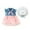 Blue, variant on Utoimkio Toddler Girls Princess Dress Floral Print Ruffle Sleeve Tutu Dress Summer Outfits Clothes with Hat