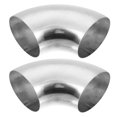 thumbnail image 1 of Piezas OD 4,75 pulgadas 90 grados acero inoxidable tubo curvado Tono plateado, 1 of 1