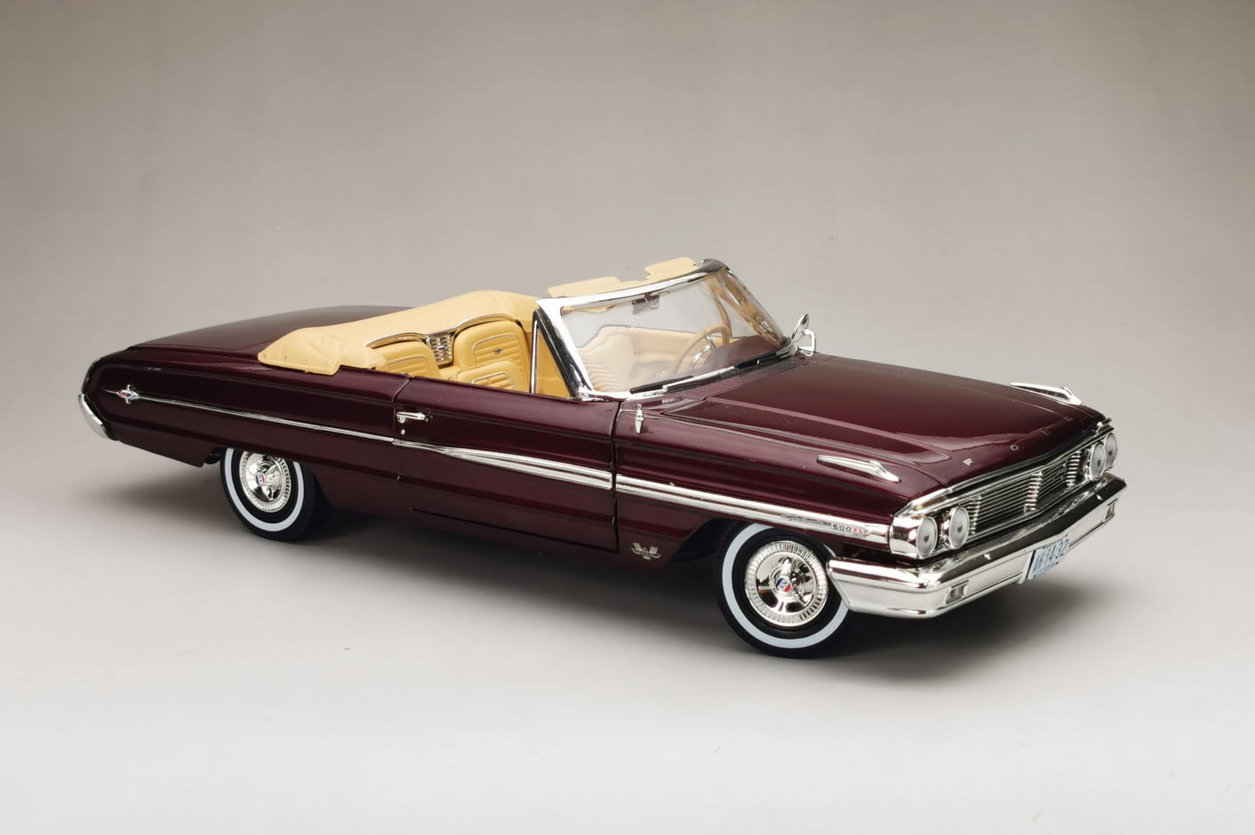 ミニカー 1/18 1964 Ford Galaxie 600/XL Open 1964 Ford Galaxie 500/XL Open Convertible, Vintage Burgundy