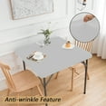 thumbnail image 4 of Stretch Square Tablecloth | Elastic Polyester Table Cover | 86x86cm/33.86x33.86in White Square Tablecloth | Dust Proof & Stain Resistant | Easy Fit Table Protection | 1 Piece, 4 of 6