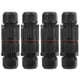 thumbnail image 2 of Conector 4pcs 3pin conector impermeable 1 en 1 para las luces lideró de jardín de la calle al aire libre ip68, 2 of 7