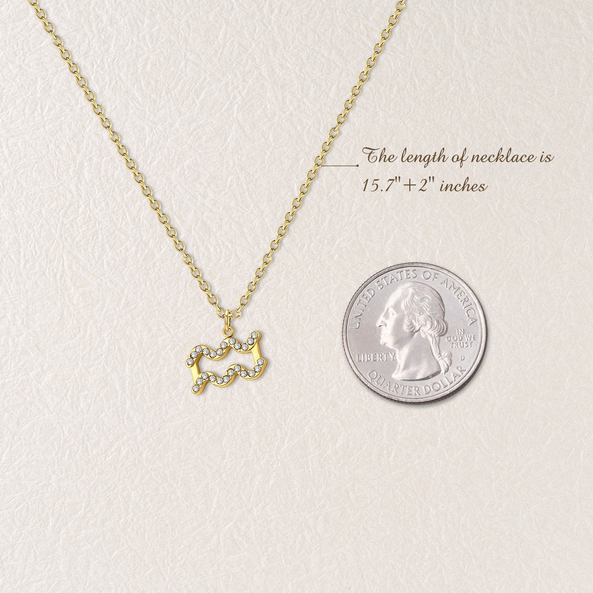 Anavia Constellation Necklace Diamond Gold Zodiac Necklace Jewelry Astrology Jewelry Necklace for Mom Birthday Gift