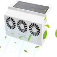 thumbnail image 1 of Car Window Exhaust Fan Solar Power&USB Charging 3 Air Outlet Auto Ventilation Fan Car Radiator Cooling Fan with Three Air Outlet Car Vent Cooler Solar Vent Fan for Car (Black), 1 of 7