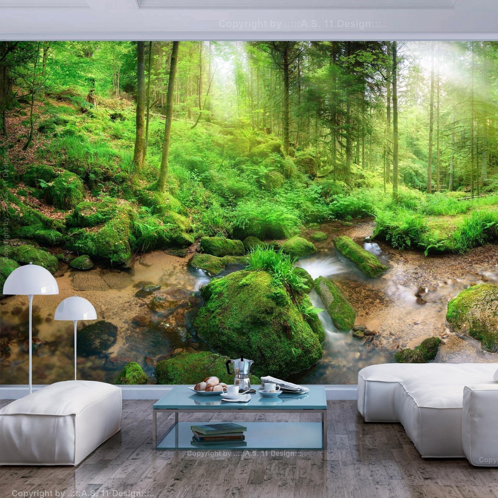Tiptophomedecor Landscape Wallpaper Wall Mural Humid Forest