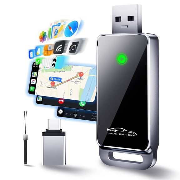 Wireless Carplay Adapter for Apple Carplay, CarPlay Wireless Adapter Converts Wired to Wireless, Plug and Play & Zero Latency Dongle for iPhone 6