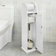 thumbnail image 4 of Haotian FRG135-W, White Free Standing Bathroom Toilet Paper Roll Holder, Storage Cabinet Holder, Organizer for Bath Toilet…, 4 of 6