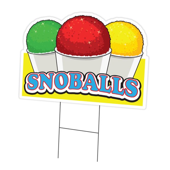 SignMission C-DC-1824-Snoballs19 18 x 24 in. Yard Sign & Stake - Snoballs