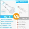thumbnail image 3 of 4 Pack White Tension Curtain Rod for Windows 28 to 48 inch, Adjustable Expandable Pressure Spring Curtain Rod No Drilling, 7/8" Curtain Rod for Bedroom Doorway Closet Door, 3 of 9