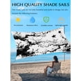 thumbnail image 3 of Spring Florals Sun Shade Sail 14' x 18', Black Bird Peaches Flower Water Ink Painting Rectangle Outdoor Sunshade Canopy, Waterproof UV Block Patio Covers for Garden Yard Beach, 3 of 9