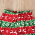 thumbnail image 5 of Conjunto de 2 piezas de camiseta y pantalones con estampado de alces de manga larga para bebés y niñas de Navidad, ropa para niños y bebés, 5 of 5
