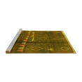 thumbnail image 2 of Ahgly Company Machine Washable Indoor Rectangle Solid Yellow Modern Area Rugs, 7' x 9', 2 of 4