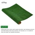 thumbnail image 3 of Uxcell Artificial Model Grass Mat 10" x 10" Realistic Fake Turf  for Garden Lawn Decoration, Dark Green 4pcs, 3 of 5