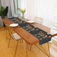 thumbnail image 2 of Yayeee Table Runner 70 inches Long Home Kitchen Dinning Party Decoration, Black Halloween Dancing Skeleton, 2 of 7