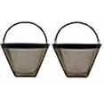 thumbnail image 3 of Blendin Filtre à Café Réutilisable #4 Style Cône en Maille d'Acier Inoxydable Doré, Compatible avec Cuisinart GTF-4 et Autres Cafetières (Lot de 2), 3 of 4