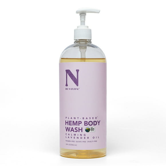 Dr. Natural Body Wash, Moisturizing Body Wash, Hemp with Lavender, 946 ml