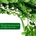 thumbnail image 4 of Dalrosia 2PCS Boxwood Wreath Artificial Christmas Wreath Outdoor Wreath Green Leaves Wreath with 16 Feet Ribbons for Xmas Decor Front Door Wall Window Wedding, 4 of 7