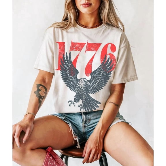 Retro 1776 Bald Eagle 250th Anniversary American 4th of July T-shirt | USA Independence Day Tee