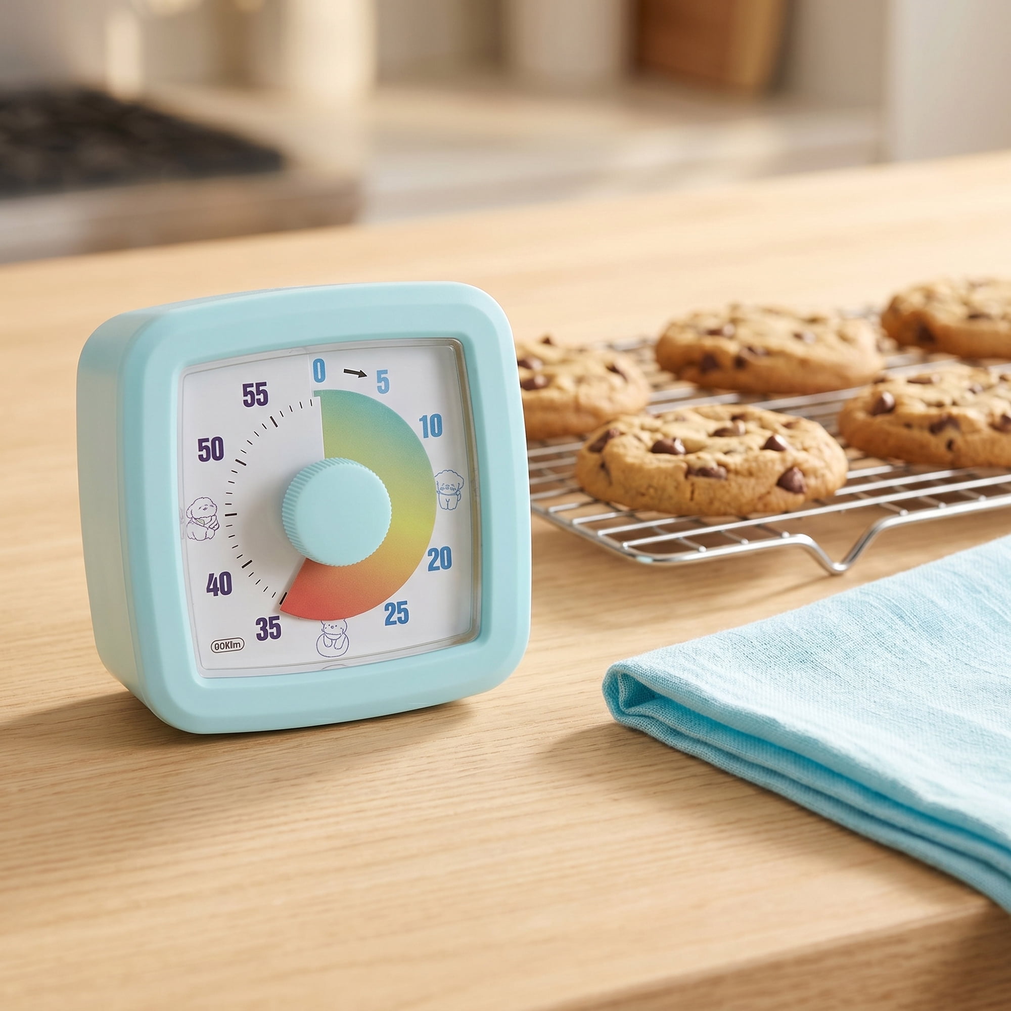 Unique Bargains 60 Minute Digital Visual Timer with Loud Alarm for Studying Blue B