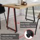 thumbnail image 5 of Yeshouse patas de mesa industriales de acero al carbono, robustas y con protectores de goma, fáciles de instalar, ideales para mesas de comedor, centro, escritorios o bancos, juego de 2, 5 of 8