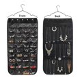 thumbnail image 2 of Hanging Jewelry Organizer, Double Sided 40 Pockets And 20 Magic Tape-Black-, 2 of 5