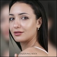 thumbnail image 2 of Dazzlingrock Collection 0.50 Carat Round Lab Grown White Diamond Solitaire Lever Back Drop Earrings for Women in 14K Solid White Gold, 2 of 5