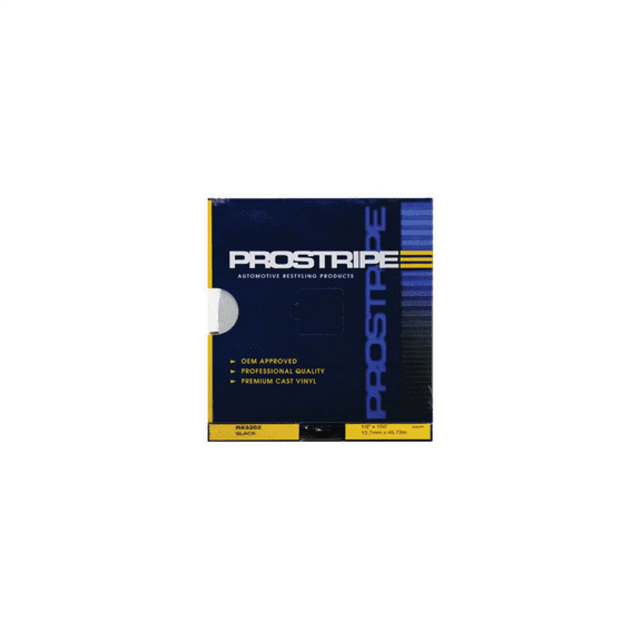 Prostripe-Stripes R53202 Single Color Solid Striping Tape, 150 ft x 1/2 in, Black