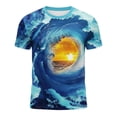 thumbnail image 4 of Tops para hombre, blusas y camisas de manga corta con cuello redondo para hombre, camiseta informal de verano con estampado de manga corta y cuello redondo para hombre, blusa para hombre, 4 of 4