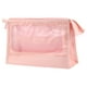 thumbnail image 1 of Bolsas de maquillaje Unique Bargains transparentes impermeables para viajes Rosa Grande, 1 of 1