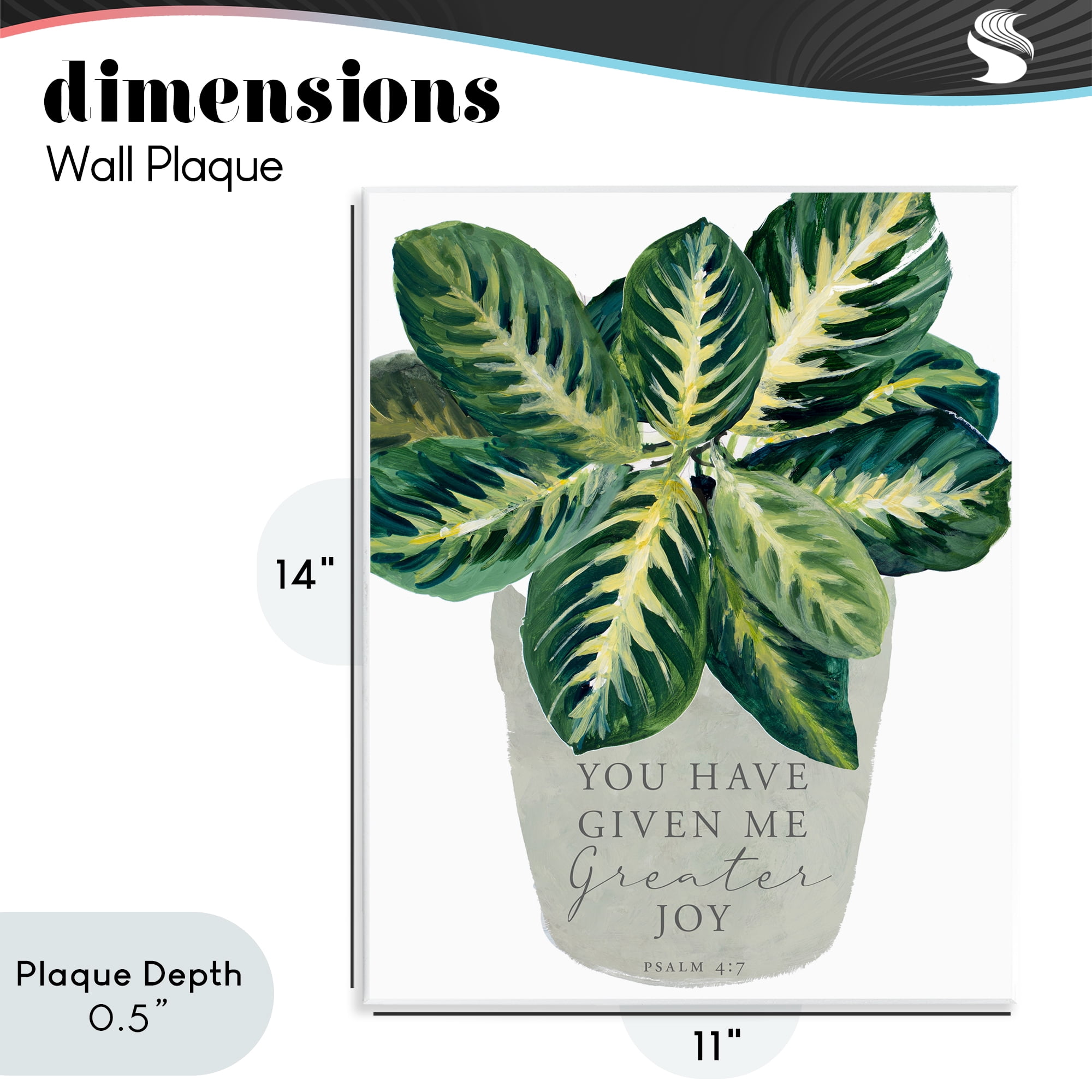 Stupell Industries Prayer & House Plant Wall Plaque Art, design by Lanie Loreth