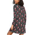 thumbnail image 2 of joogoo Christmas Santa Claus Skating Women's Long Sleeve Nightgown Sleepwear L, 2 of 8