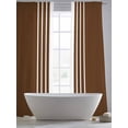thumbnail image 5 of Brown White Stripe Sheer Curtains 84 Inch Length 2 Panels Set, Modern Rustic Vertical Striped Voile Window Treatment Rod Pocket Curtains Sheers Drapes for Bedroom/Living Room/Kitchen 52"x84"x2, 5 of 7