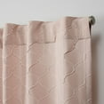 thumbnail image 3 of Nicole Miller Trellis Matelassé Hidden Tab/Rod Pocket Top Light Filtering Curtain Panel Pair, 54"x84", Blush, 3 of 10