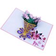 thumbnail image 3 of Naiovety Navidad Año Nuevo tarjeta de felicitación 3D Pop-up Flor hecha a mano Postal Tarjetas de felicitación Día de San Valentín Tarjeta de Kits de decoración para fiestas lirio Naiovety JR0981-02, 3 of 6