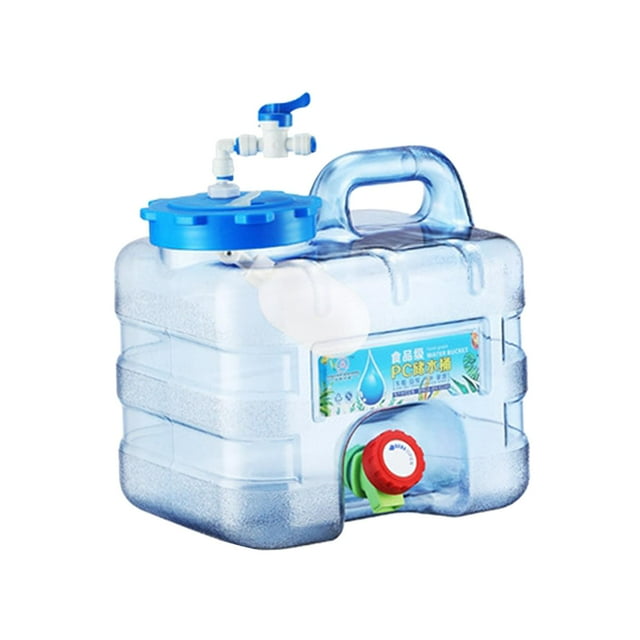 Contenedor de agua Sharpla Barril de almacenamiento Portátil con asa Tanque de agua con grifo 7.5L Cubo para exterior