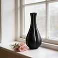 thumbnail image 5 of KUKIDSVO 12.6x3.15in Round Plastic Flower Vase, Unbreakable Dried Vase, Modern Floral Container for Home Office Desk Table Decoration (1 Pack, BlackA), 5 of 6