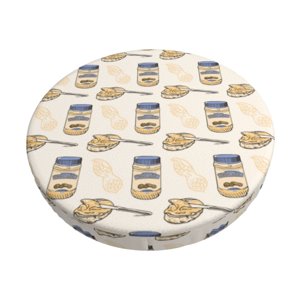 Easygdp Peanuts Print Easy To Install Bar Stool Covers&Stool Covers Round&Elastic Stool Cover, Barstool Covers,Washable&Bottom With Elastic Edge-12 inch